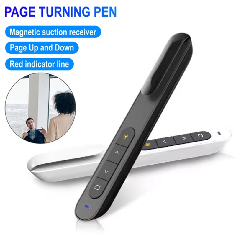 Presentation Remote Laser - Wireless Flip-Pen Presentation Clicker Laser Pointer