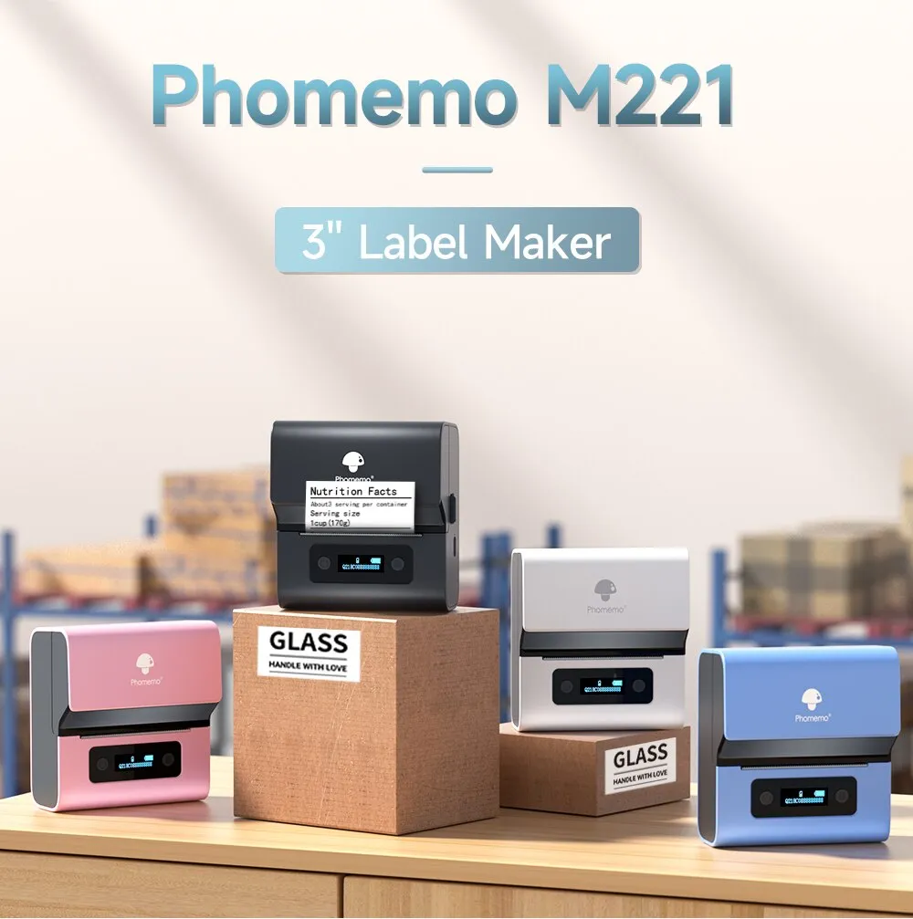 Real Phomemo M221 3inch Waterp - Label Printer Thermal 评论和价格