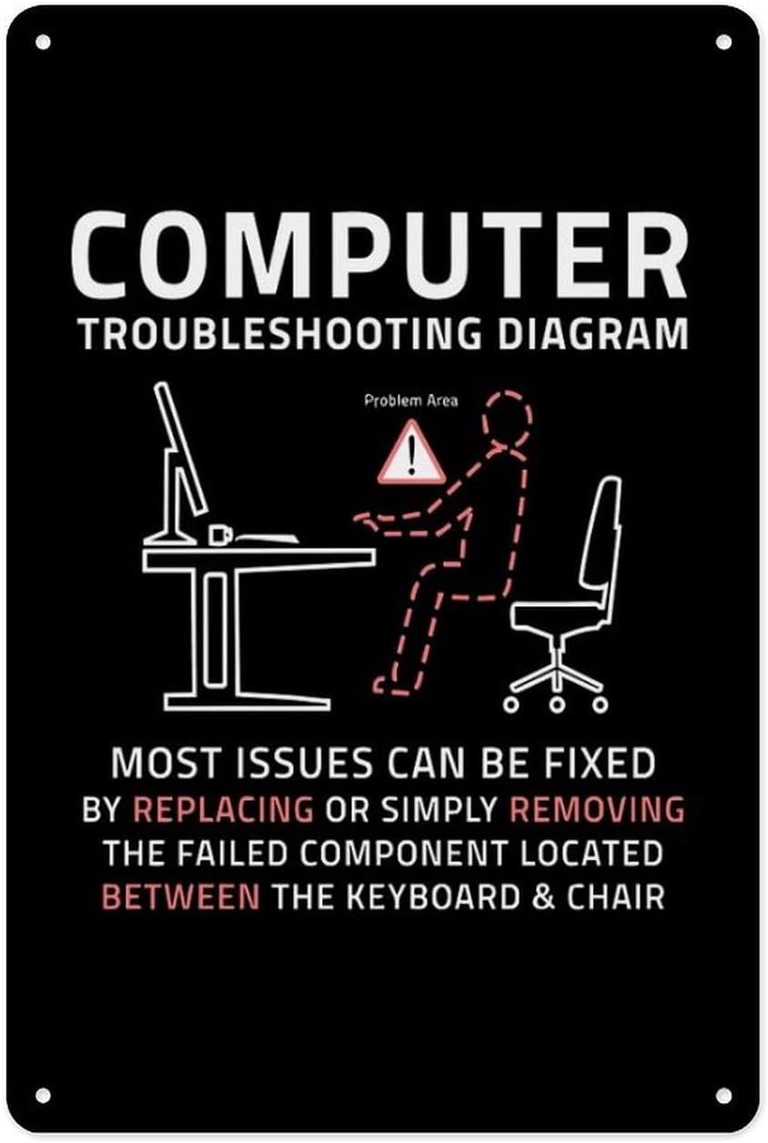 Metal Tin Sign 8 X 12 Inch - F - Office Tech For Home 评论和价格