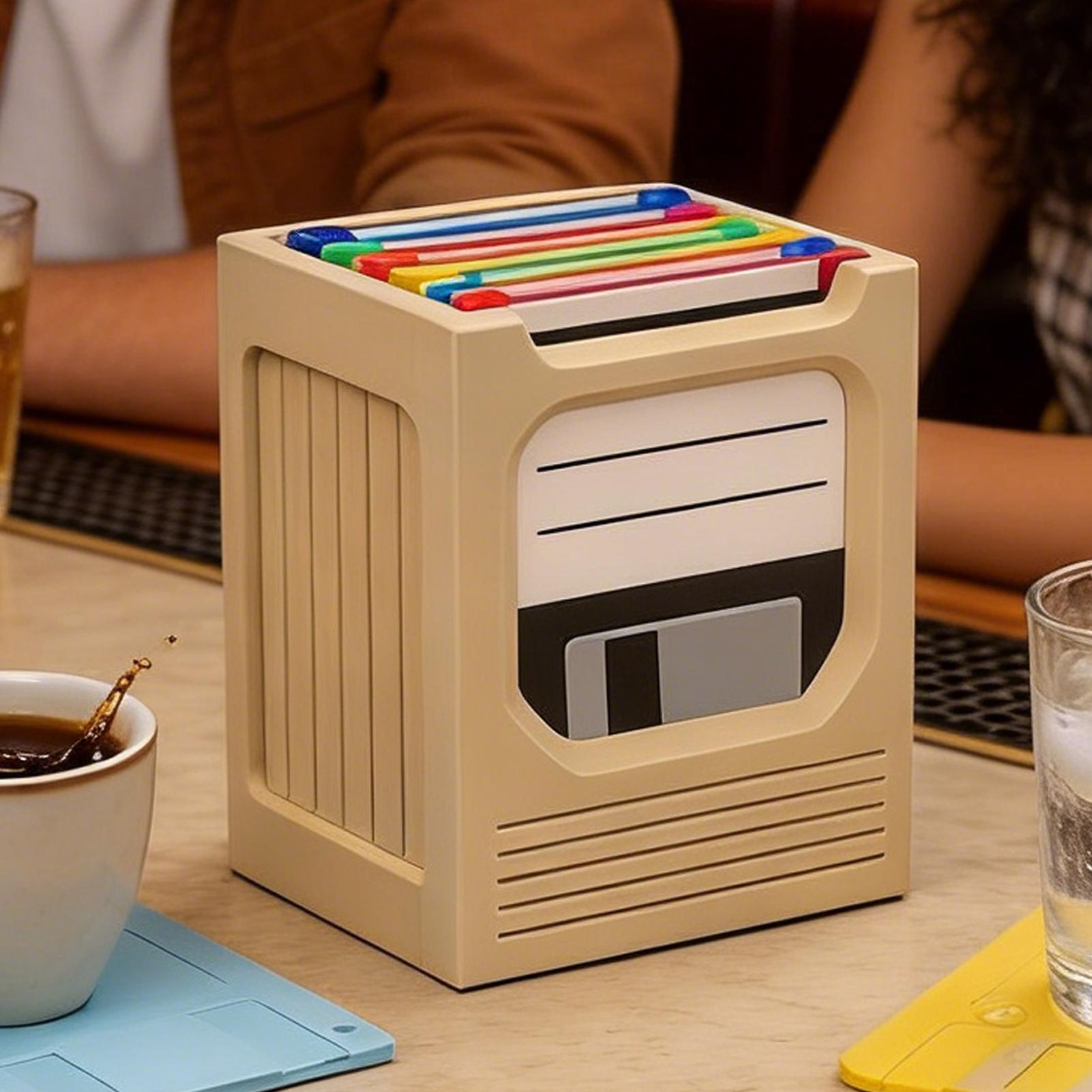 Retro Tech Coaster Holder Set  - Office Tech For Home 评论和价格