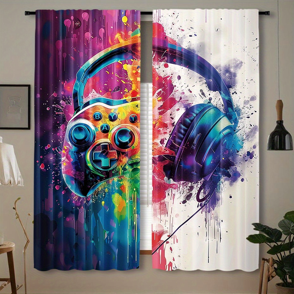 Gaming Controller Curtains Hea - Office Tech Design 评论和价格