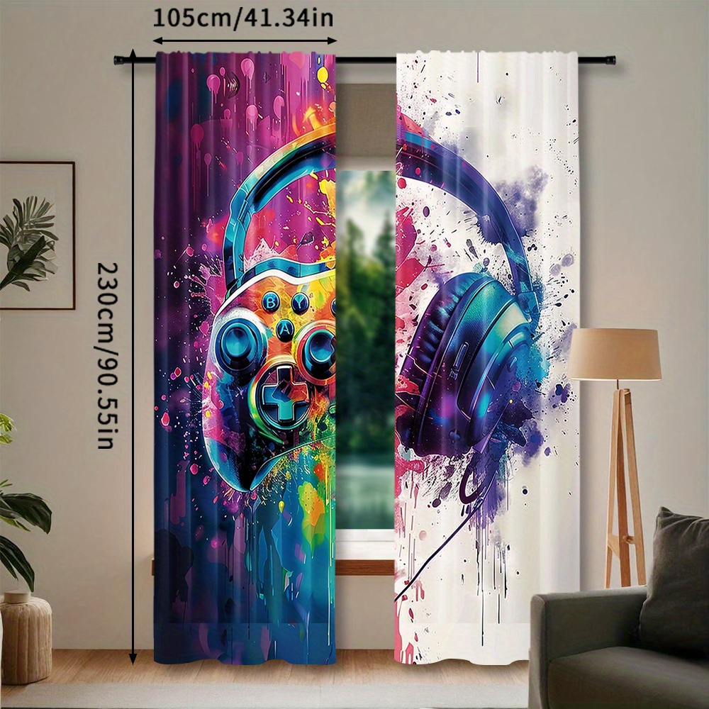 Gaming Controller Curtains Hea - Office Tech Design 评论和价格