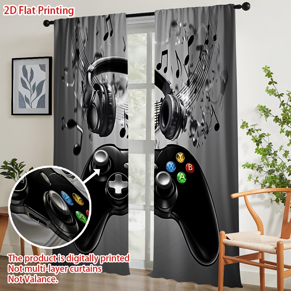 2pcs Game Controller Curtains  - Office Tech For Home 评论和价格