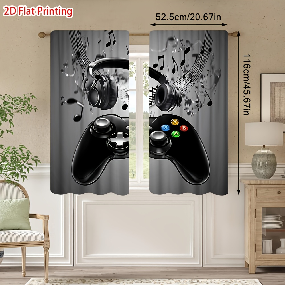 2pcs Game Controller Curtains  - Office Tech For Home 评论和价格